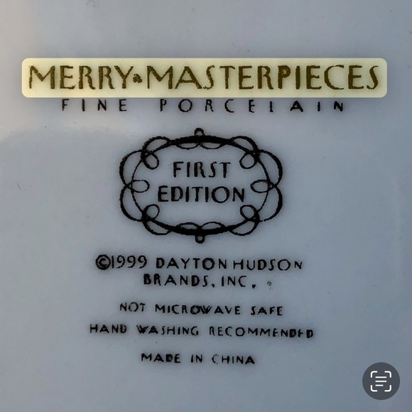4 PCs of Vintage Dayton Hudson 1999 Merry Masterpieces 24K Trim Porcelain China - Picture 6 of 9